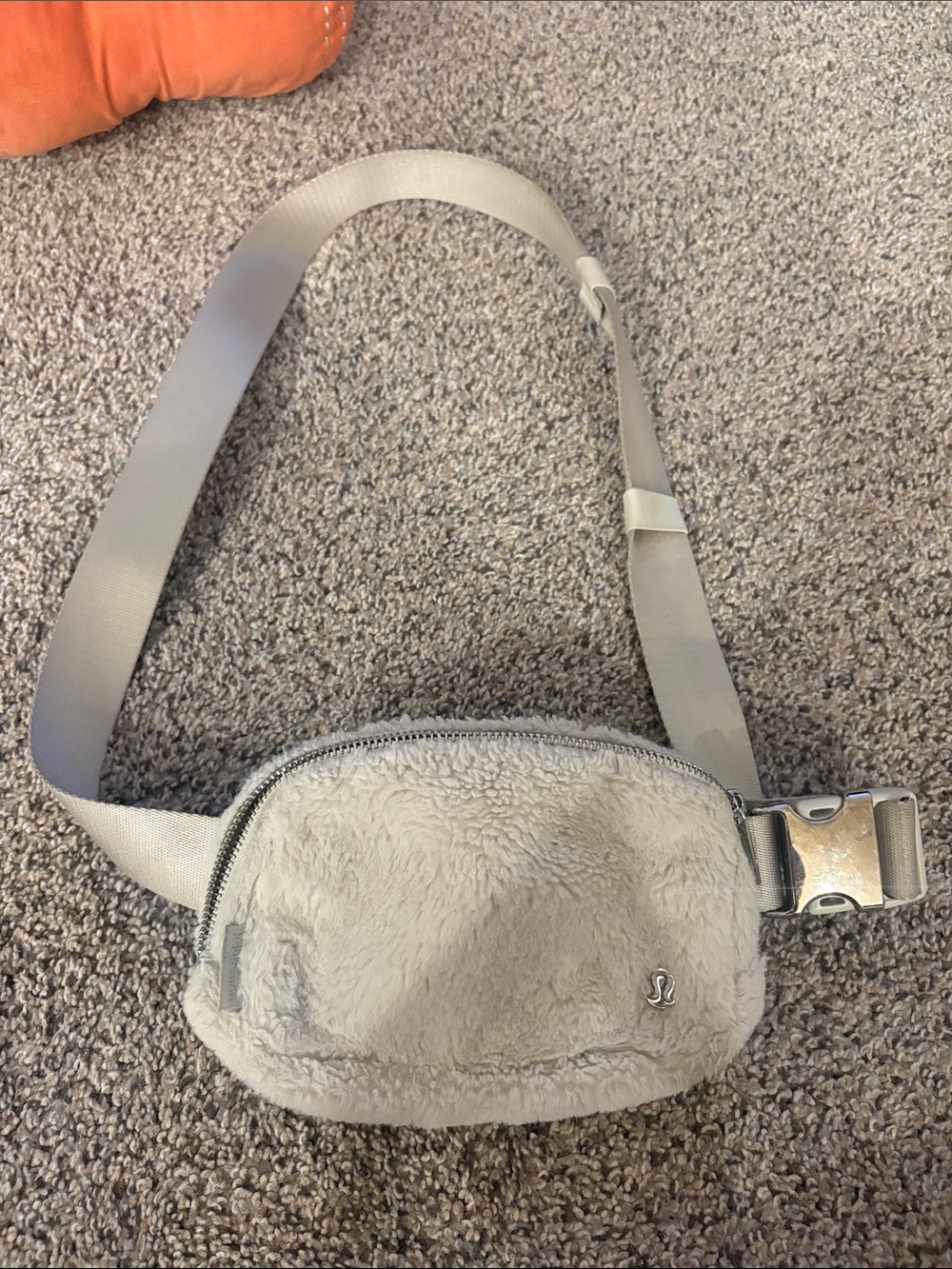 lululemon athletica Plush Sherpa Crossbody Waist Bag in Light Gray